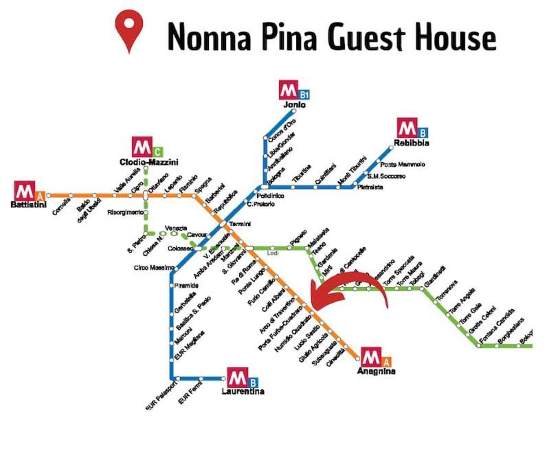 Nonna Pina Guest House Moderno Appartamento Vicino Metro AWifi,Netflix ローマ エクステリア 写真